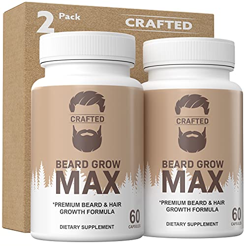 Beard Growth Pills | 2 Pack | Beard Growth Vitamins | Beard Growth Supplement...