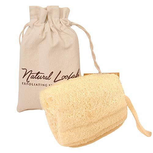 All Natural Loofah Sponge, Set of 3 Real Egyptian Bath & Shower Exfoliating L...