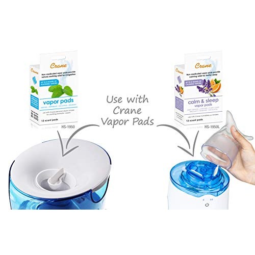 Crane 2 in 1 Personal Steam Inhaler & Warm Mist Humidifier, 0.5 Gallon, Filte...