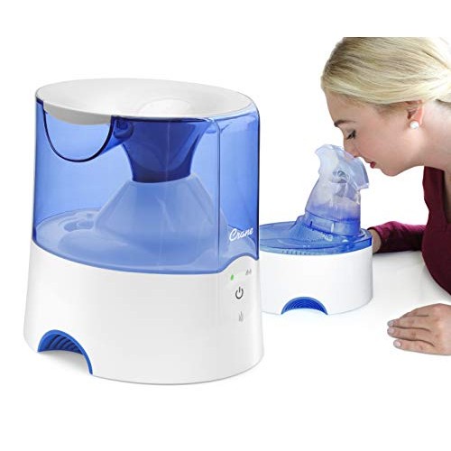 Crane 2 in 1 Personal Steam Inhaler & Warm Mist Humidifier, 0.5 Gallon, Filte...