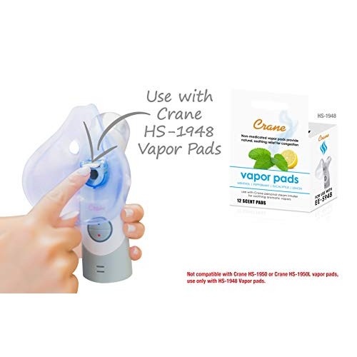Crane Cordless Rechargeable Warm and Cool Mist Steam Inhaler EE-5948 Provides...