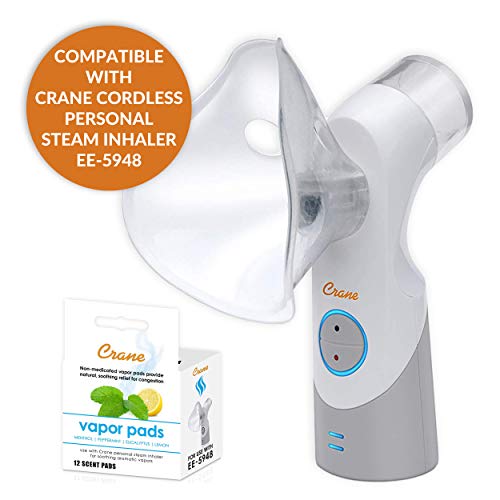 Crane Vapor Pads for EE-5948 Cordless Personal Steam Inhaler, 12 pack, White