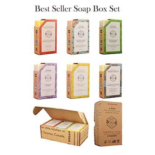 Crate 61 Best Seller Soap 6-Pack Box Set, 100% Vegan Cold Process Bar Soap, s...