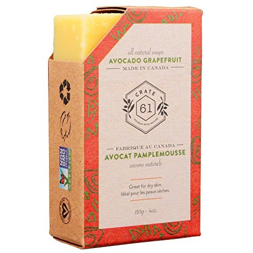 Crate 61 Citrus Soap 6-Pack Box Set, 100% Vegan Cold Process Bar Soap, scente...