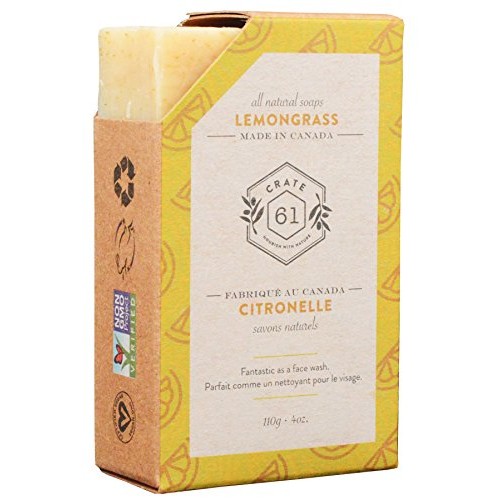 Crate 61 Citrus Soap 6-Pack Box Set, 100% Vegan Cold Process Bar Soap, scente...