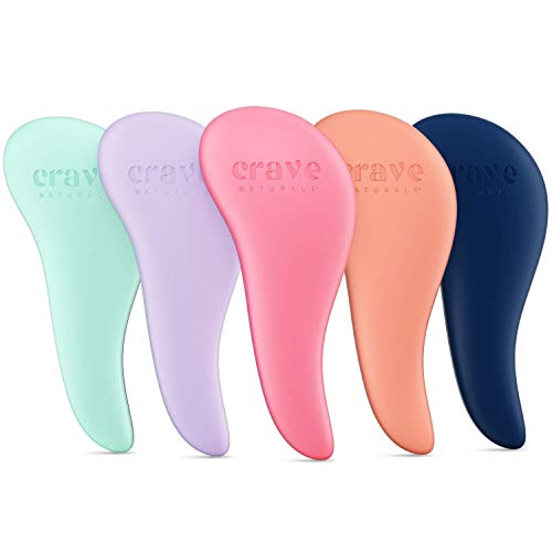 Crave Naturals Glide Thru Detangling Brush for Adults & Kids Hair. Detangler ...