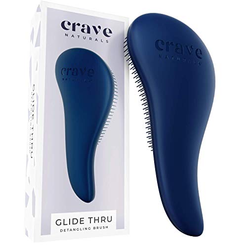 Crave Naturals Glide Thru Detangling Brush for Adults & Kids Hair. Detangler ...