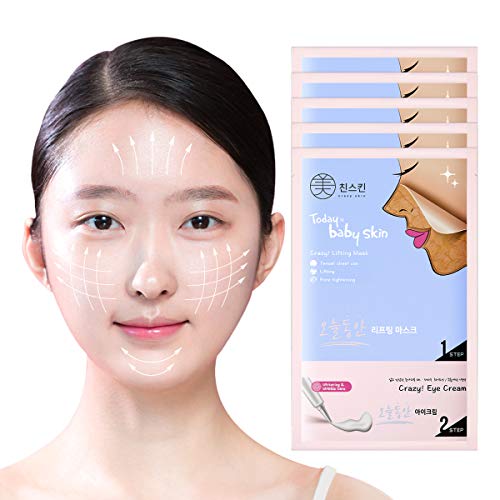 CRAZY SKIN Perfect Lifting V-Line Slim Mask Pack (5 sheets) - Wash off Face M...