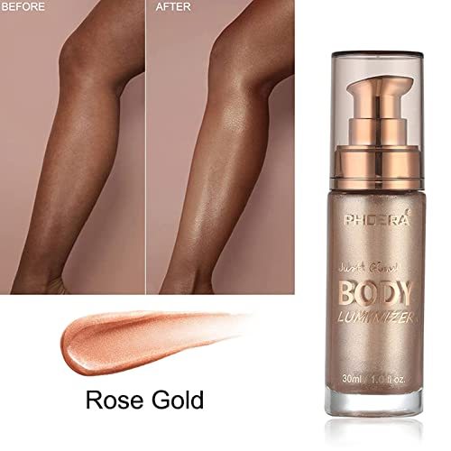 Body Luminizer,Liquid Highlight,Body Highlighter Makeup Smooth Glow Liquid Fo...