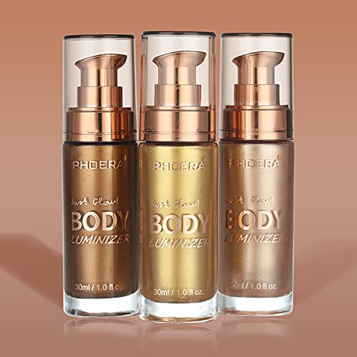 Body Luminizer,Liquid Highlight,Body Highlighter Makeup Smooth Glow Liquid Fo...