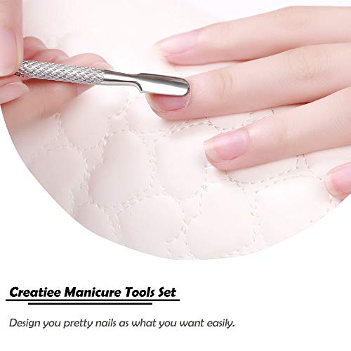 10Pcs Cuticle Pusher Remover and Cutter, Creatiee Double Ended Stainless Stee...