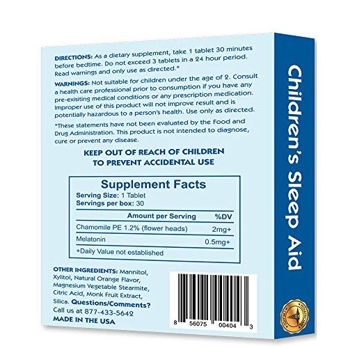 Creekside Naturals Sleep Aid for Children, with Melatonin and Chamomile, Zero...