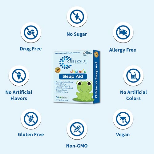 Creekside Naturals Sleep Aid for Children, with Melatonin and Chamomile, Zero...