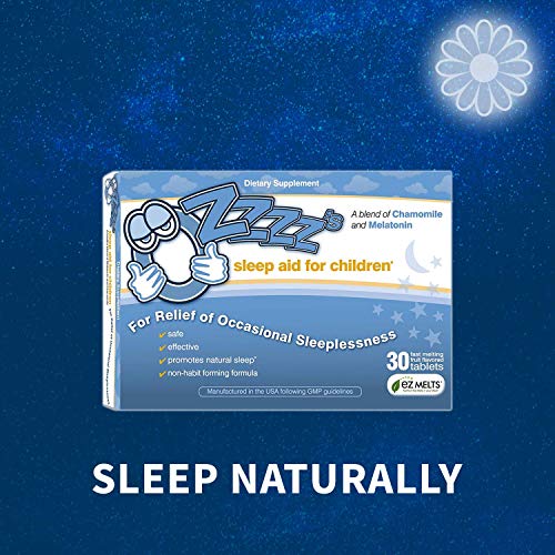 OZzzz’s Sleep Aid for Children, with Melatonin and Chamomile, Pediatrician Fo...