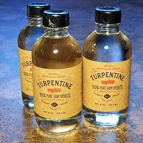100% Natural Pure Gum Spirits of Turpentine 4 Ounce Bottle