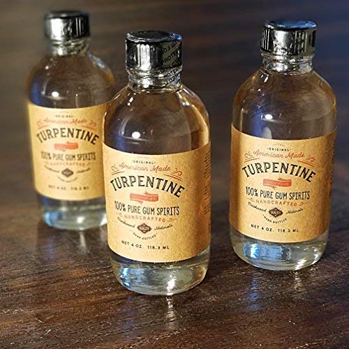 100% Natural Pure Gum Spirits of Turpentine 4 Ounce Bottle