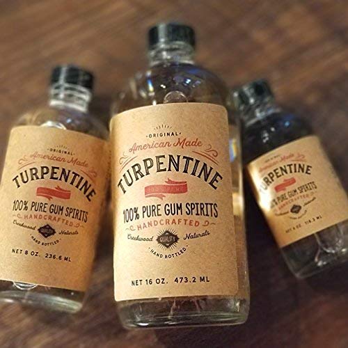 100% Natural Pure Gum Spirits of Turpentine 4 Ounce Bottle