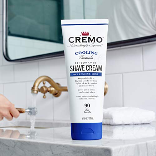 Cremo Barber Grade Cooling Shave Cream, Astonishingly Superior Ultra-Slick Sh...