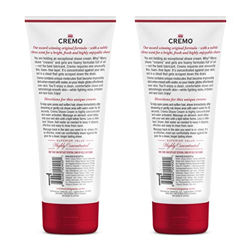 Cremo Barber Grade Original Shave Cream, Astonishingly Superior Ultra-Slick S...