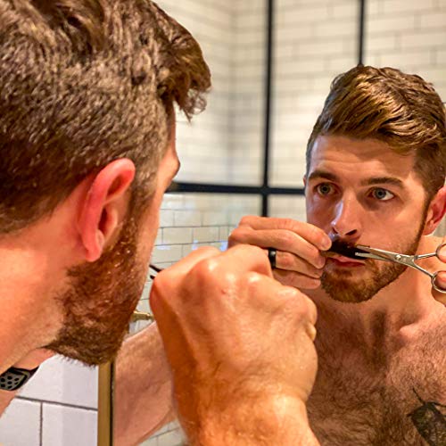 Cremo Beard and Mustache Stainless Steel Shears With Synthetic Leather Carryi...