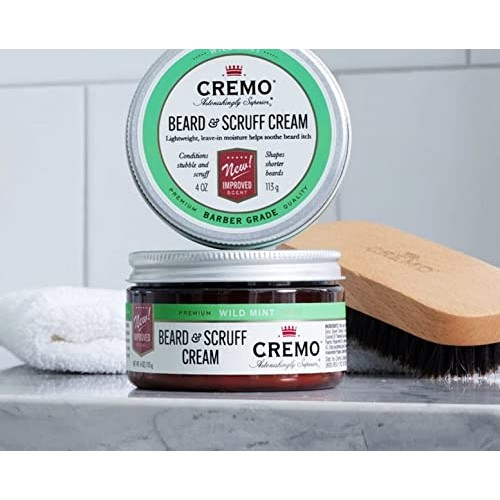 Cremo Beard & Scruff Cream, Wild Mint, 4 oz - Soothe Beard Itch, Condition an...