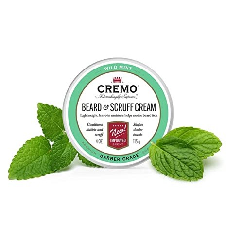 Cremo Beard & Scruff Cream, Wild Mint, 4 oz - Soothe Beard Itch, Condition an...