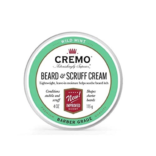 Cremo Beard & Scruff Cream, Wild Mint, 4 oz - Soothe Beard Itch, Condition an...