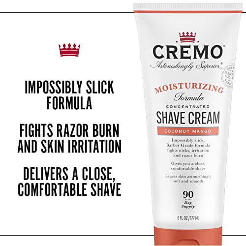 Cremo Coconut Mango Moisturizing Shave Cream, Astonishingly Superior Ultra-Sl...