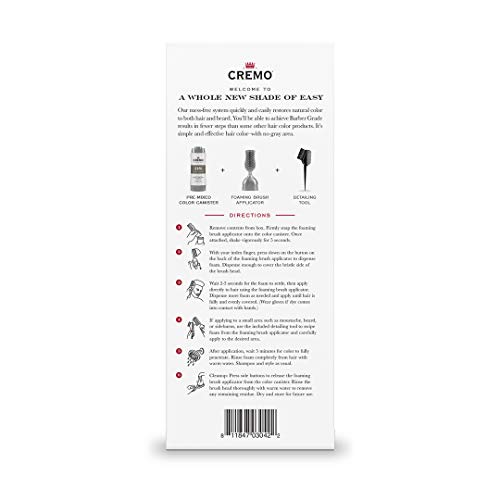 Cremo No Mix No Mess Hair and Beard Color, Medium Brown, 1 Count, (Pack of 1)