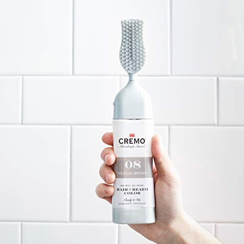 Cremo No Mix No Mess Hair and Beard Color, Medium Brown, 1 Count, (Pack of 1)