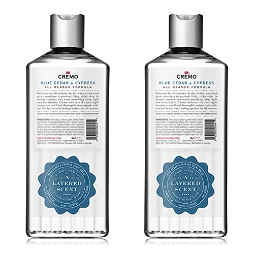 Cremo Rich-Lathering Blue Cedar & Cypress Body Wash, A Woodsy Scent with Note...