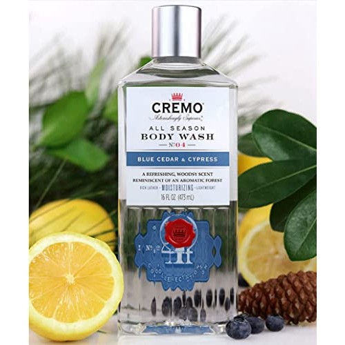 Cremo Rich-Lathering Blue Cedar & Cypress Body Wash, A Woodsy Scent with Note...