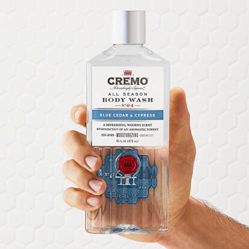 Cremo Rich-Lathering Blue Cedar & Cypress Body Wash, A Woodsy Scent with Note...