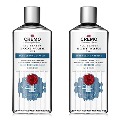 Cremo Rich-Lathering Blue Cedar & Cypress Body Wash, A Woodsy Scent with Note...