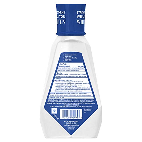 Crest 3D White Diamond Strong Mouthwash, 473 Ml, 4 Count, Clean Mint