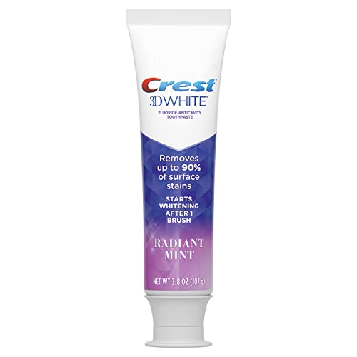 Crest 3D White Toothpaste Radiant Mint, 4.1 Ounce (Pack of 3)