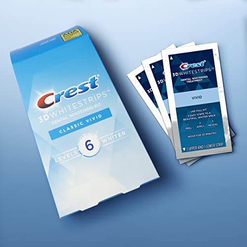Crest 3D Whitestrips Classic Vivid Teeth Whitening Kit (Packaging May Vary), ...