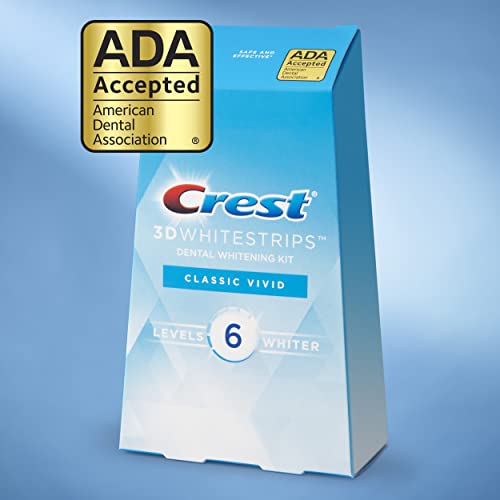 Crest 3D Whitestrips Classic Vivid Teeth Whitening Kit (Packaging May Vary), ...
