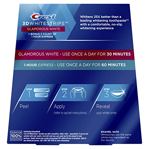 Crest 3D Whitestrips, Glamorous White, Teeth Whitening Strip Kit, 32 Strips (...