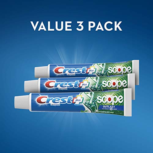 Crest Complete Whitening + Scope, Long Lasting Mint Toothpaste, Triple Pack (...