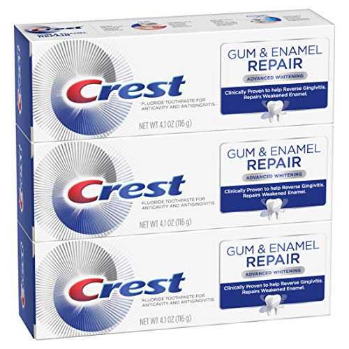 Crest Gum & Enamel Repair Toothpaste, Advanced Whitening, 4.1oz (Pack of 3) (...