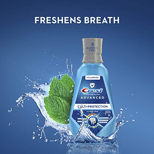 Crest Pro-Health Advanced Mouthwash, Alcohol Free, Multi-Protection, Fresh Mi...