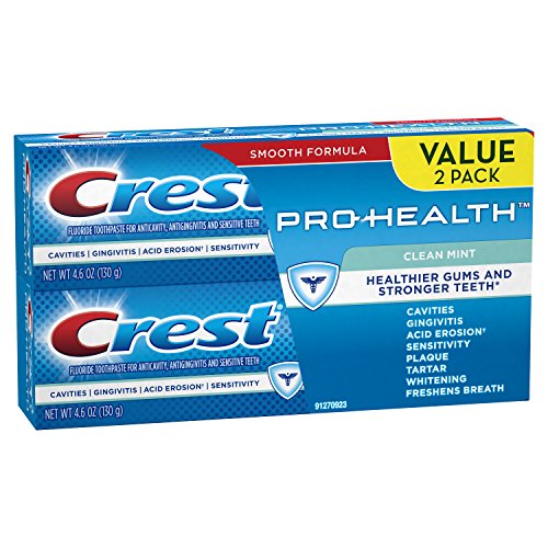 Crest Pro-Health Clean Mint Toothpaste, 4.6oz, Twin Pack (Packaging May Vary)