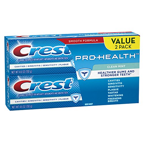 Crest Pro-Health Clean Mint Toothpaste, 4.6oz, Twin Pack (Packaging May Vary)