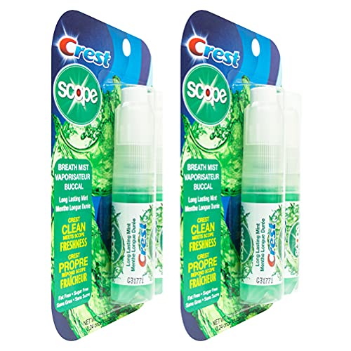 Crest Scope | Two 2-Pack Mint Breath Mist Sprays (4 Total Sprays) - 0.24 ounc...