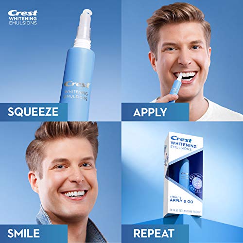 Crest Whitening Emulsions On-the-Go Leave-On Teeth Whitening Pen, 0.35 Oz (10 G)
