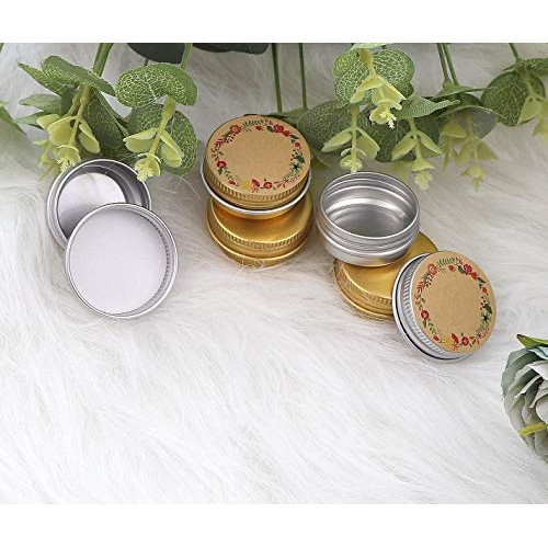 31 pcs Screw Top Aluminum Tin Jars Tins Empty Container with Screw Lid and Bl...