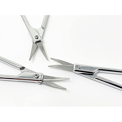 Stainless Steel Eyebrow Scissors - Professional Nail Scissors (6PCS, CUTICLE ...