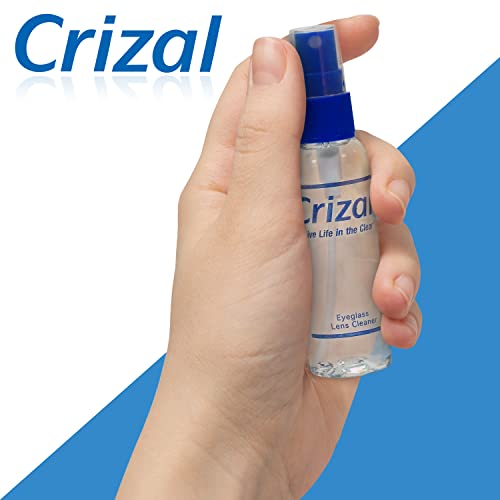 Crizal Eye Glasses Cleaning Cloth and Spray | Crizal Lens Cleaner (2 oz) with...