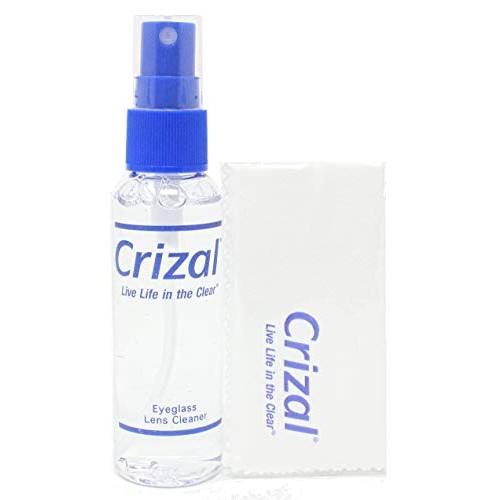 Crizal Eye Glasses Cleaning Cloth and Spray | Crizal Lens Cleaner (2 oz) with...